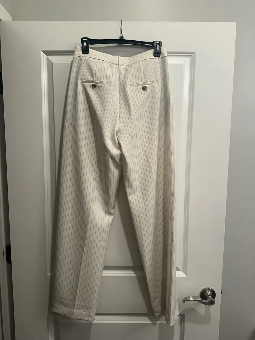 Banana Republic Cream Pinstripe Dress Pants